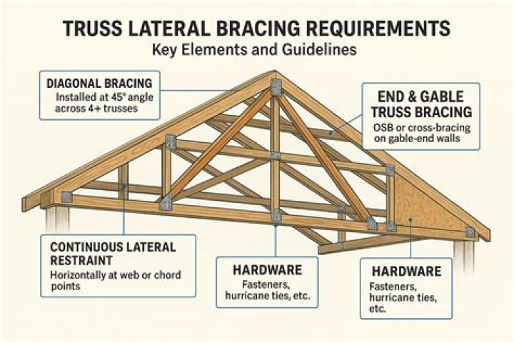 How do you brace roof trusses